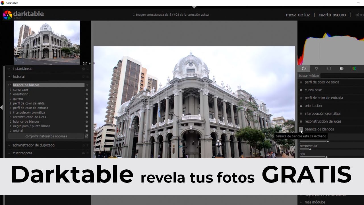 DARKTABLE opción GRATIS para revelar tus FOTOGRAFIAS Primera toma de contacto.