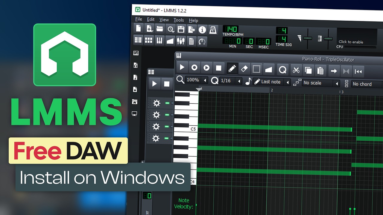 Как скачать и установить LMMS DAW на ПК с Windows | Бесплатное программное обеспечение с открытым...