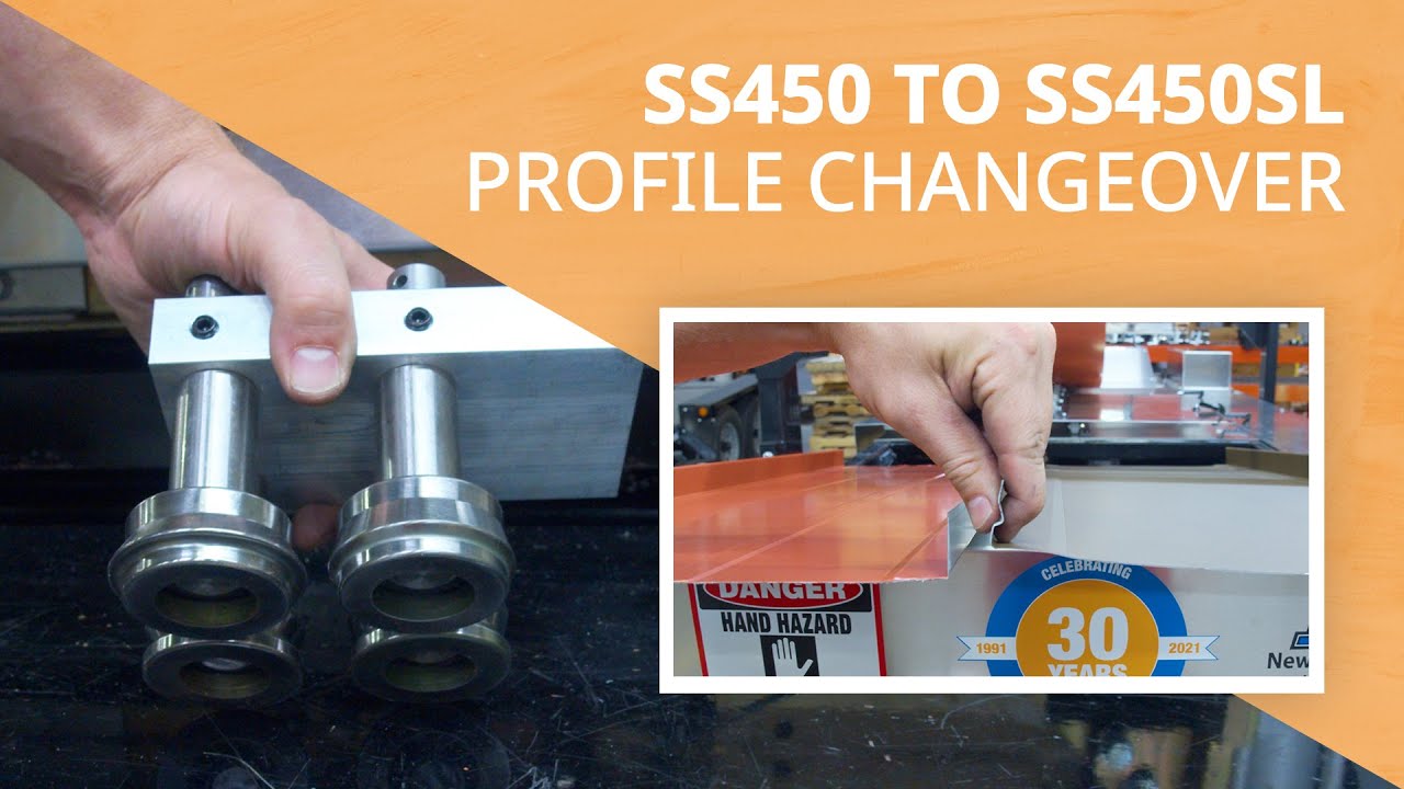 New Tech Machinery SS450 1.5″ Snap-Lock Profile to SS450SL Changeover