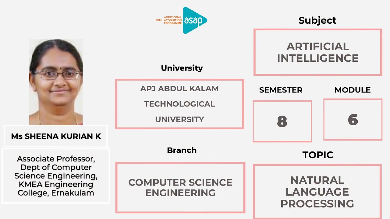 ASAP Engineering Session 132 | 𝐂𝐒 | 𝐒𝟖 | 𝐍𝐚𝐭𝐮𝐫𝐚𝐥 𝐋𝐚𝐧𝐠𝐮𝐚𝐠𝐞 𝐏𝐫𝐨𝐜𝐞𝐬𝐬𝐢𝐧𝐠 𝐛𝐲 𝐌𝐬 𝐒𝐡𝐞𝐞𝐧𝐚 𝐊𝐮𝐫𝐢𝐚𝐧 𝐊