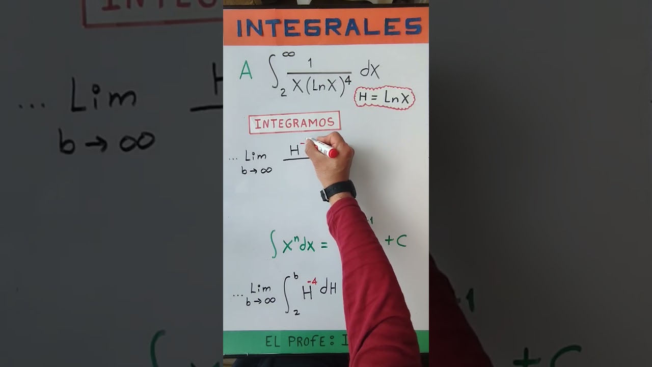 INTEGRALES IMPROPIAS EJERCICIO CON PASOS DETALLADOS..............!!!!!!!!