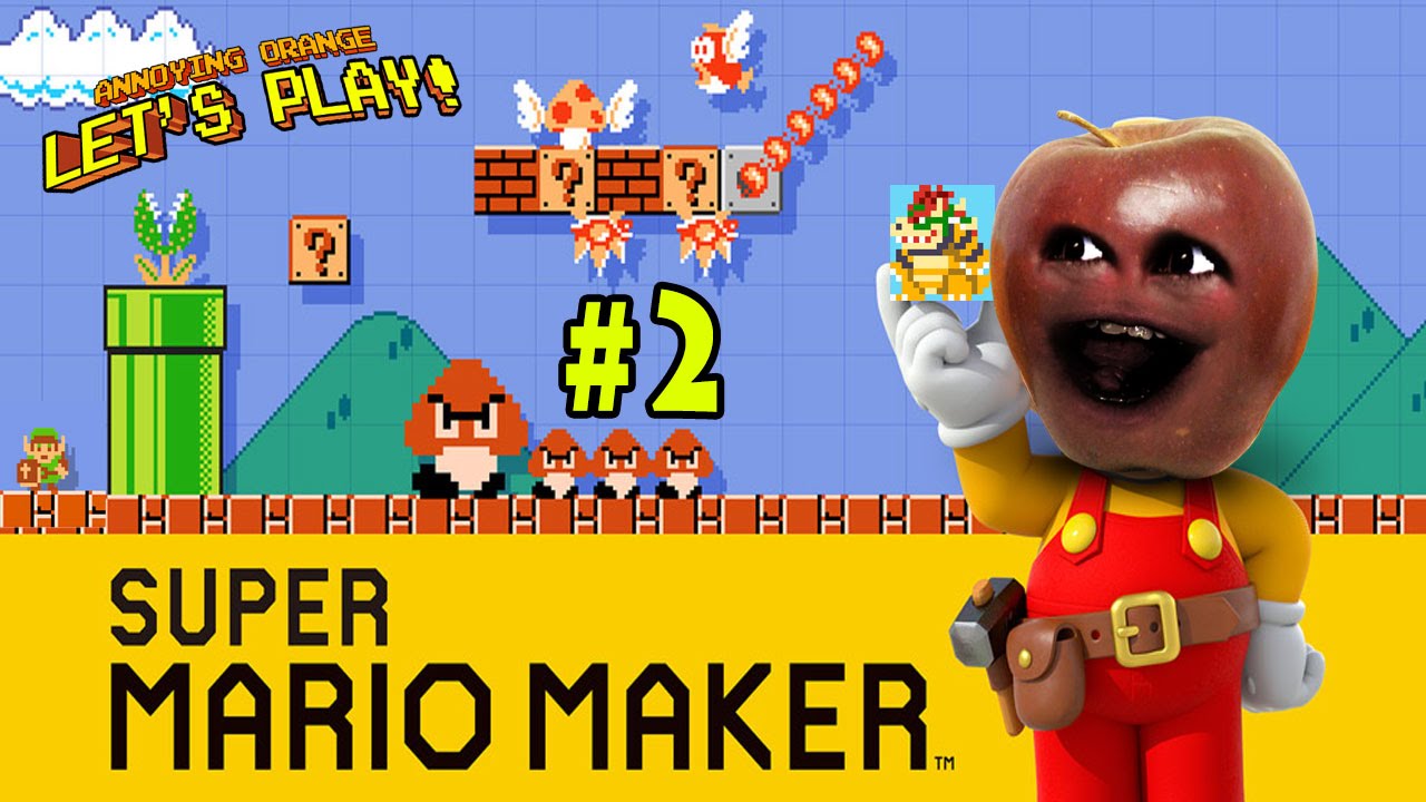 Карликовая Эппл играет в Mario Maker #2: ПОБРЕЙ Принцессу! | Annoying Orange Gaming