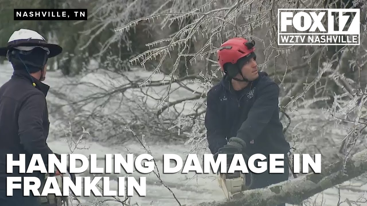 Franklin residents face power outages and blocked roads as ice storm grips area