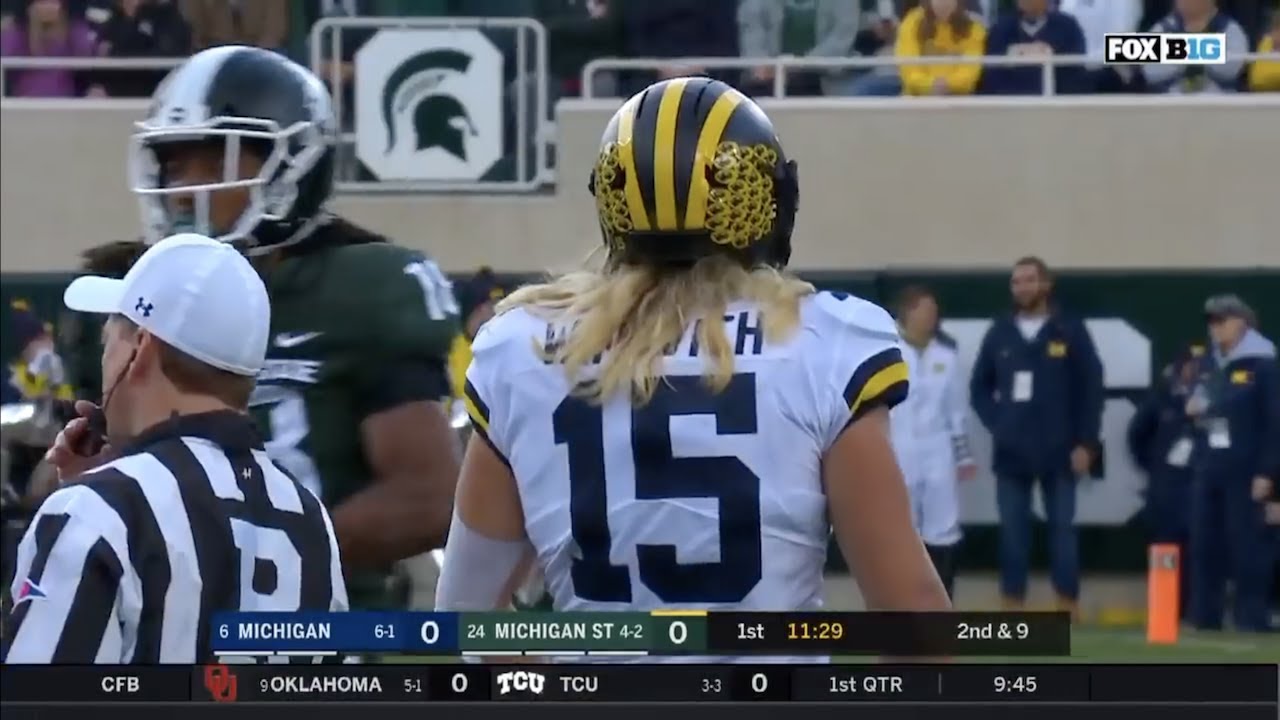 Chase Winovich (Michigan DL #15) Vs. Michigan State 2018