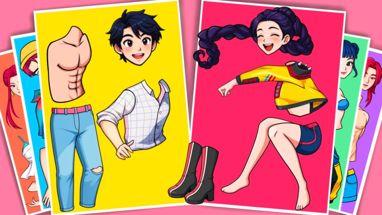 HUNTRIX In Love With SAJA BOYS | KPOP DEMON HUNTERS | Sticker Book DIY