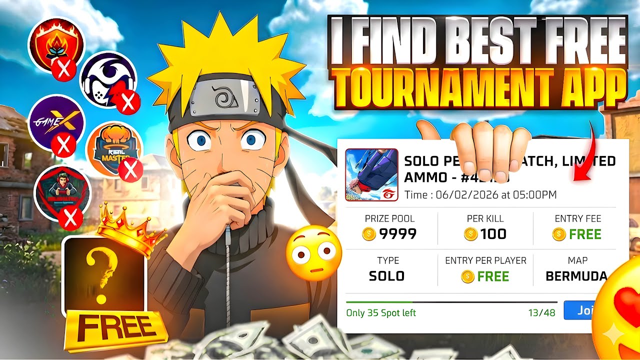 BEST TOURNAMENT APP FOR FREE FIRE😍 100% TRUSTED💯✔️ || FREE FIRE BEST TOURNAMENT APP 2026