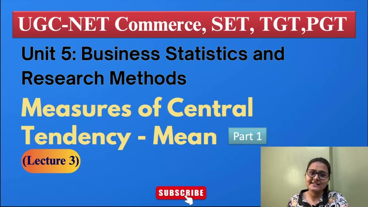 📊 Mean Made Simple | Arithmetic Mean Vs. Weighted Arithmetic Mean | Lecture 3 | UGC-NET Exam Prep