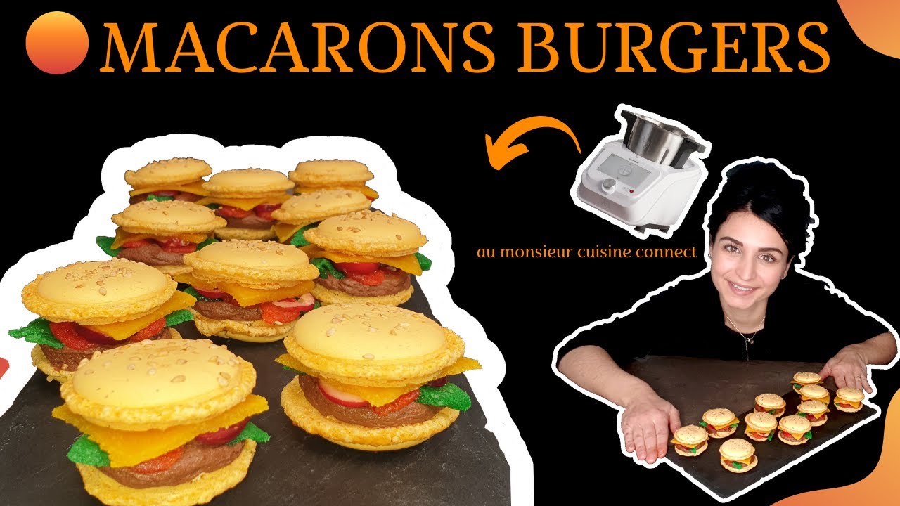Recette de macarons sucrés au monsieur cuisine  : Mon secret pour des macarons burgers parfait!