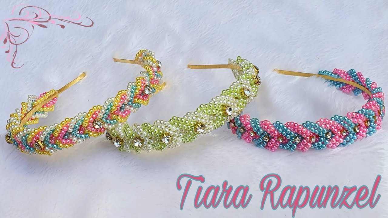 Tiara de Pérolas Rapunzel 🌹