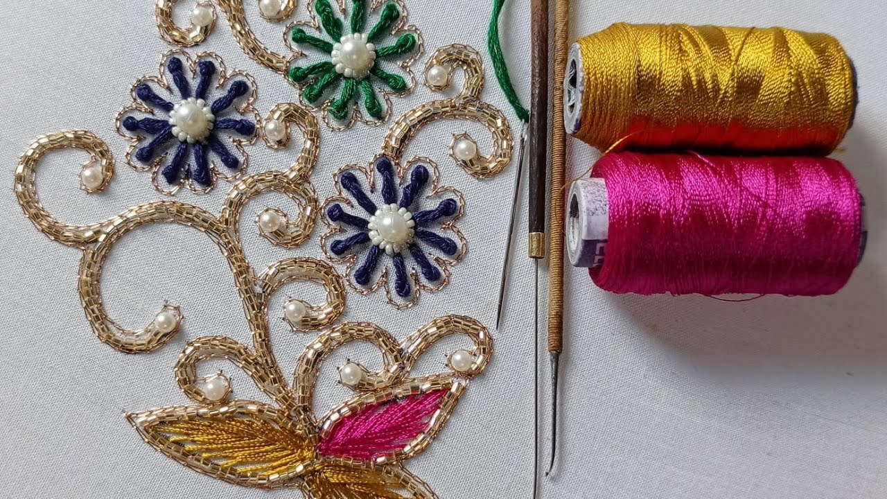 latest aari work blousedesigns 2025  suit par kadai ke designkaise banaye