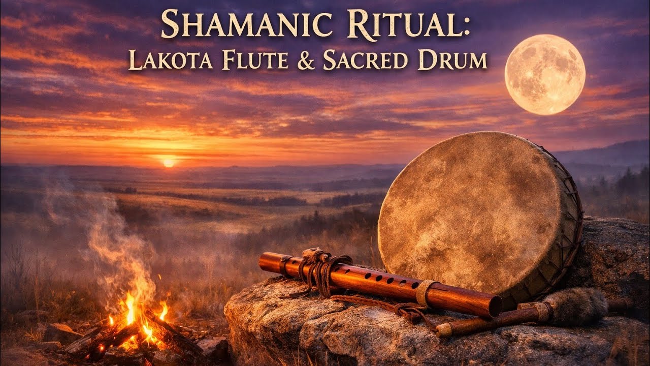 Shamanic Ritual: Lakota Flute & Sacred Drum - Organic Shamanic Meditative Healing
