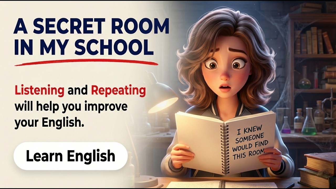 I Found a Secret Room in My School 😱 | Shadowing English Story (A2–B1)