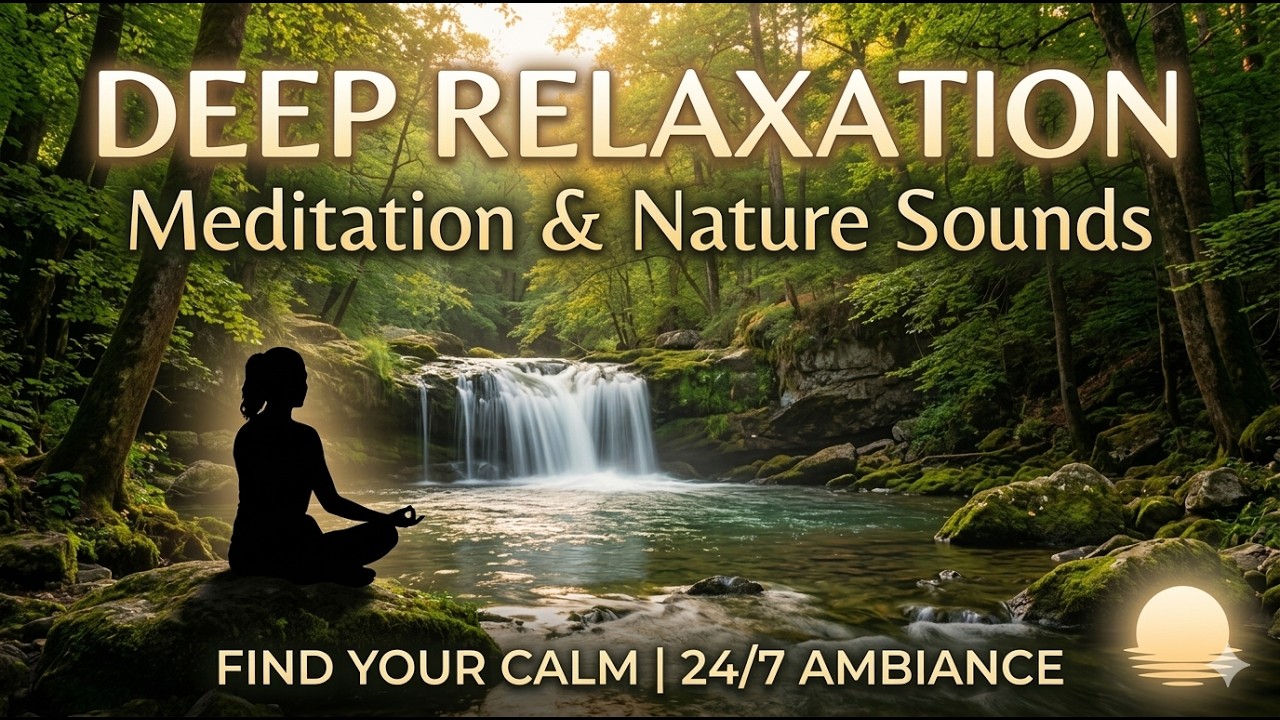 Inner Peace Through Nature's Healing: Deep Sleep Waterfall & Rain Sounds | Eagle