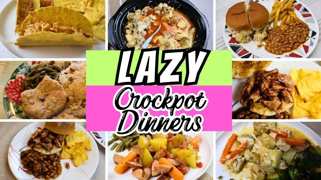 6 Lazy Crockpot Dinner Ideas | Slow Cooker Recipes for when you DON'T want to cook | Dump & Go Meals