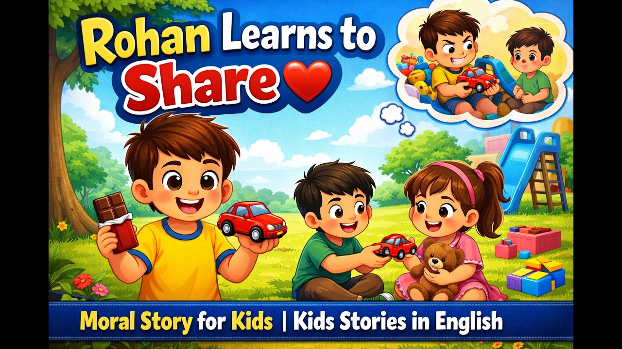 Rohan Learns to Share ❤️ | Moral Story for Kids | Kids Stories in English
