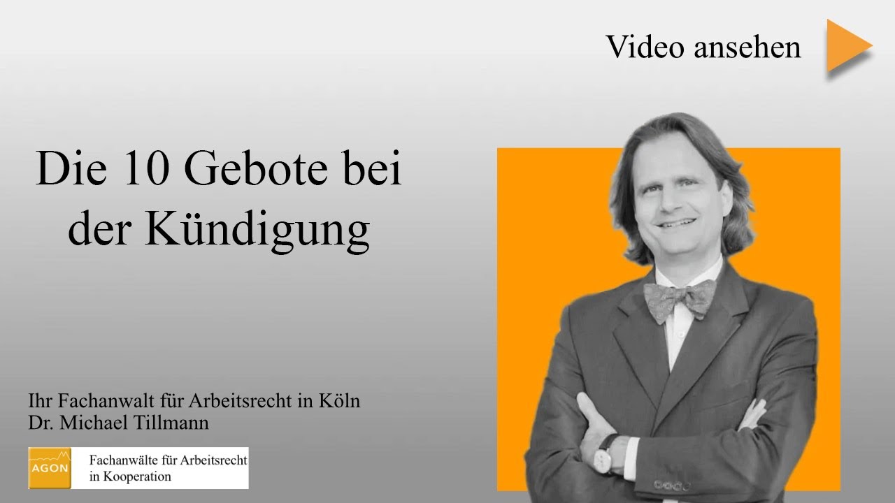 Die 10 Gebote bei der Kündigung - Wie verhalten Sie sich am besten nach einer Kündigung?