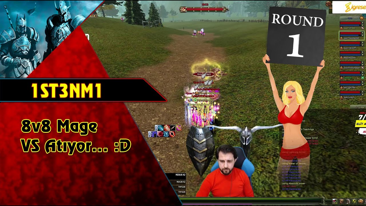 1ST3NM1 8v8 Mage VS Atıyor. | Knight Online | Upgrade | PK