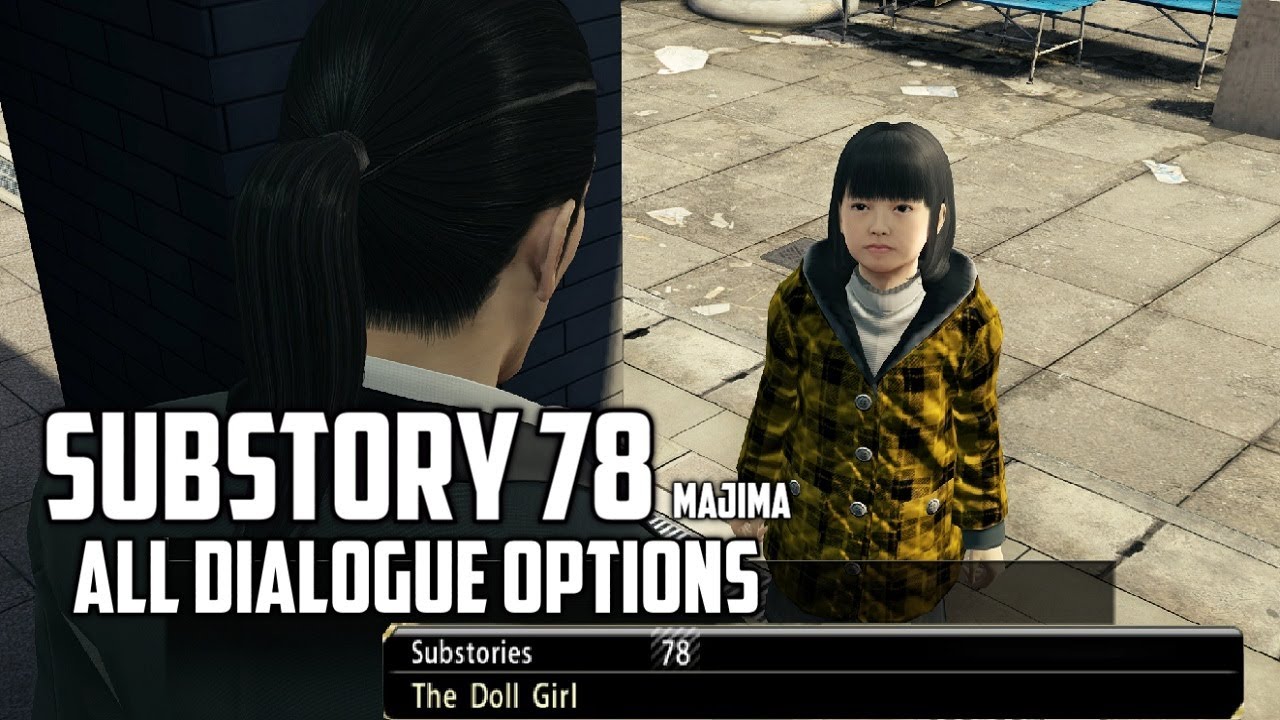 Yakuza 0 - The Doll Girl (Substory 78) ALL DIALOGUE OPTIONS