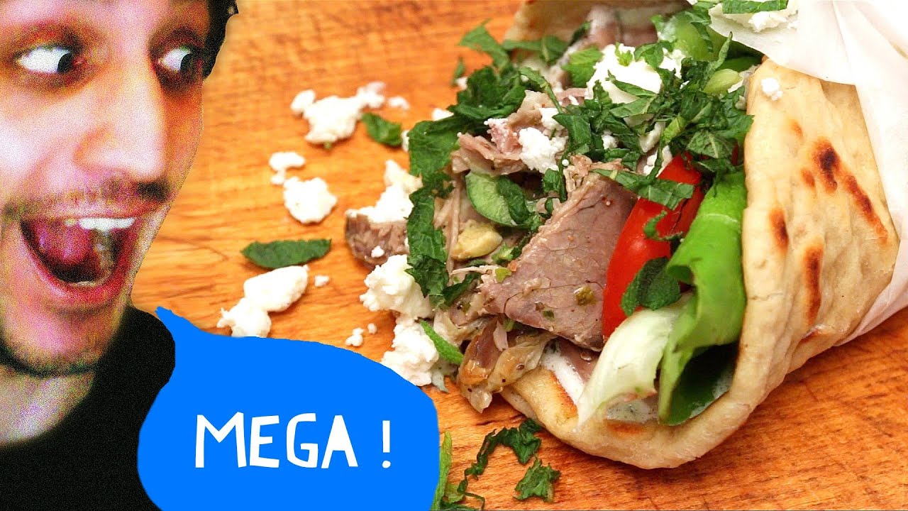 Greek Lamb Pita Sandwich with Easter Leftovers ! Gyros γύρος !