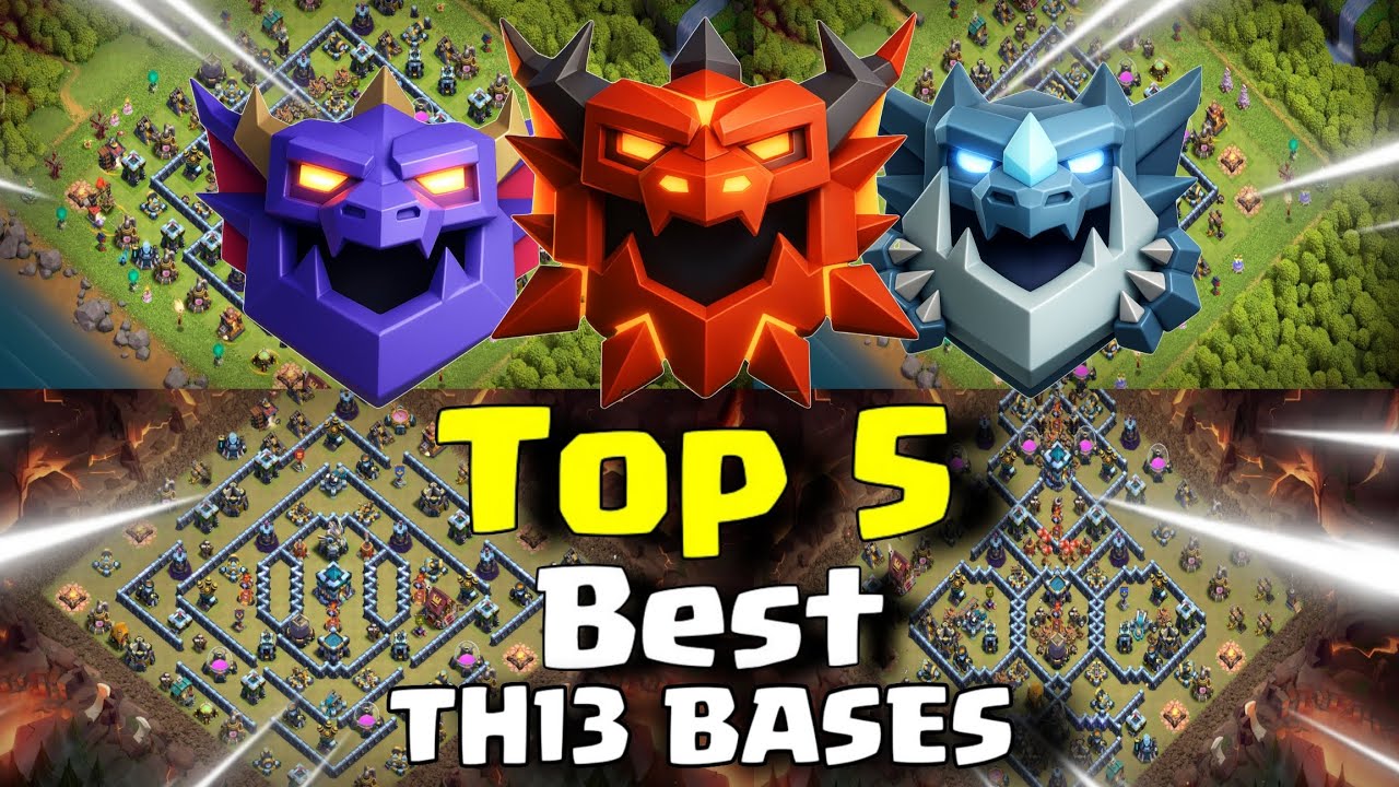 TOP 5 TH13 WAR BASES | Anti 3 Star | Updated 2025 | Clash of Clans