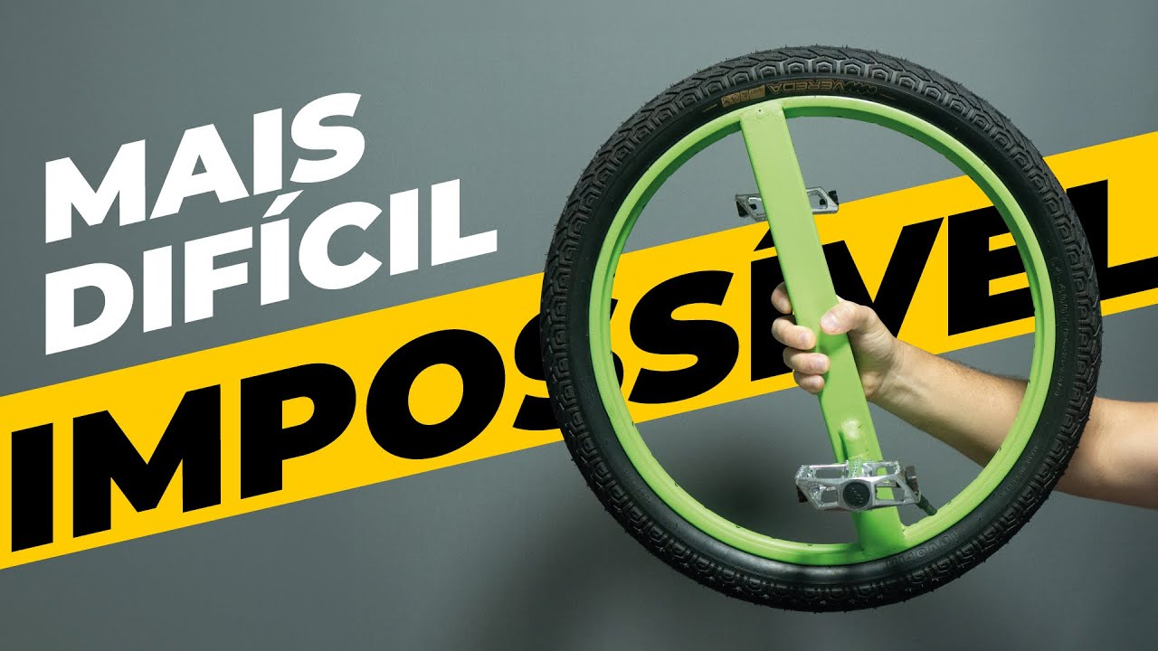 Impossível pedalar esse monociclo. Fabricamos uma Ultimate Wheel. Pedaleria