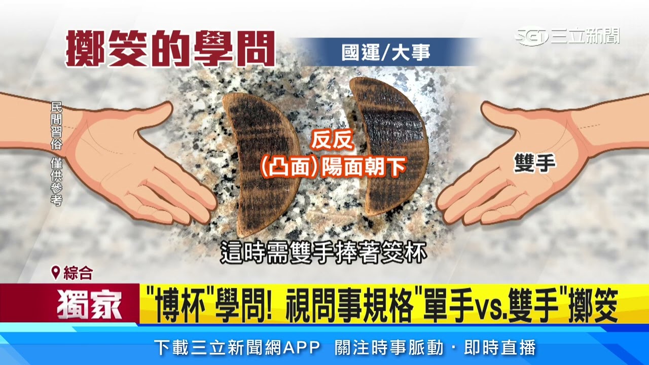 博杯學問！視問事規格單手vs雙手擲筊｜三立新聞網 SETN.com