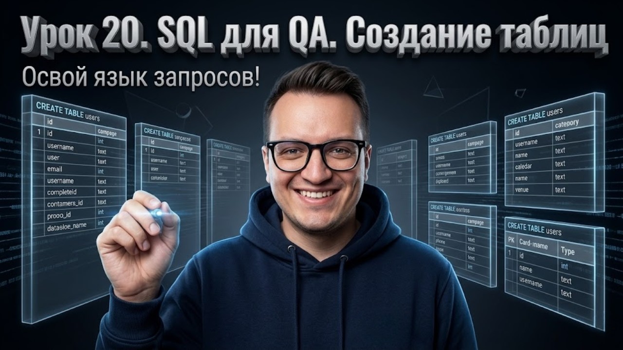 Тестировщик с нуля / Урок 20. SQL для тестировщика. Как создать таблицы в MySQL для QA