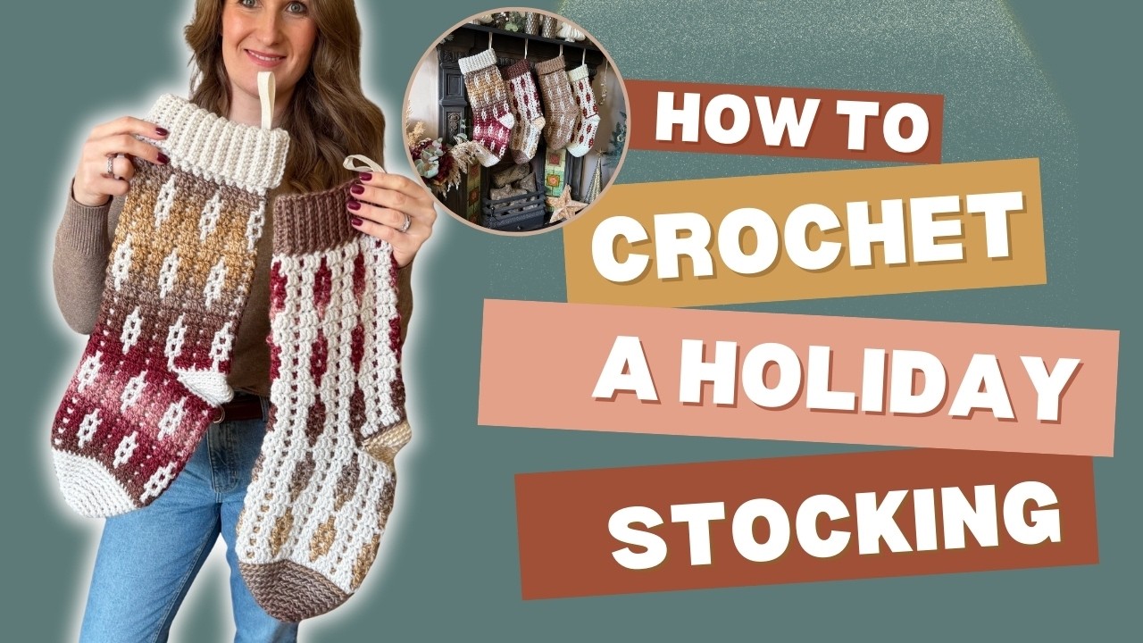 Выкройка рождественского чулка Starlight One Piece для вязания крючком. Бесплатно посмотреть.