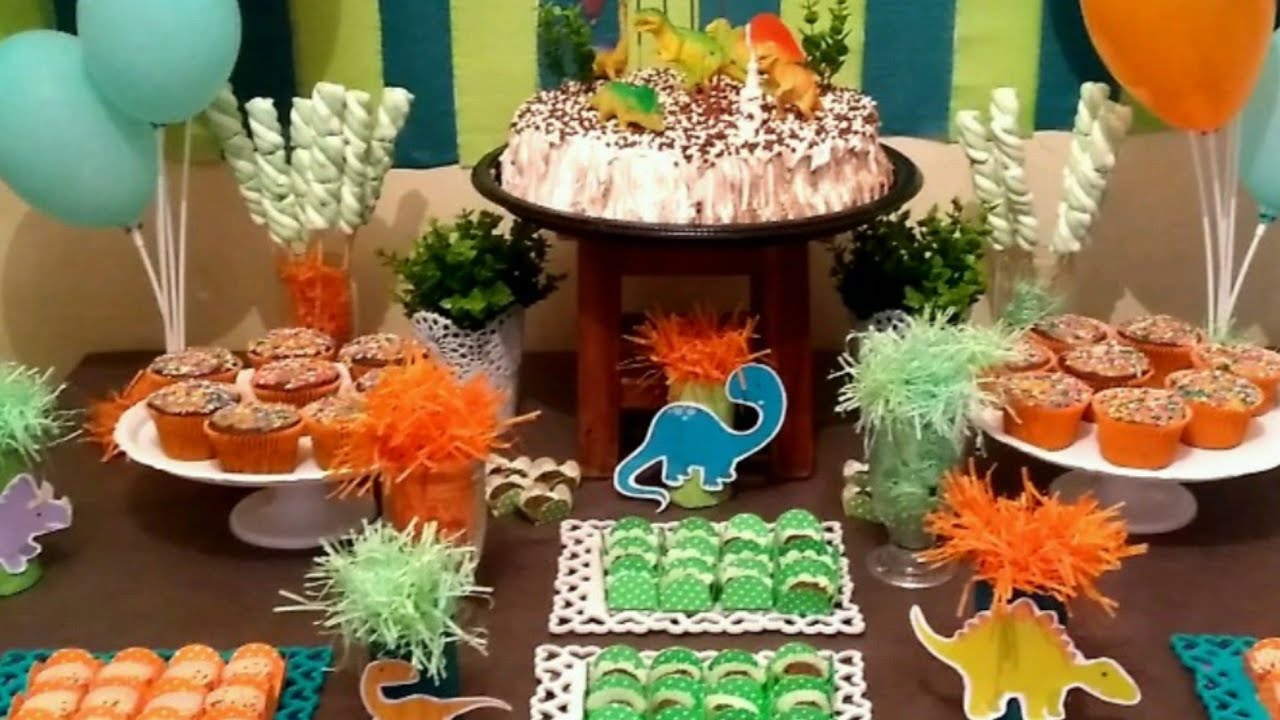 Festa tema dinossauro baby/fácil, barato, simples e bonito