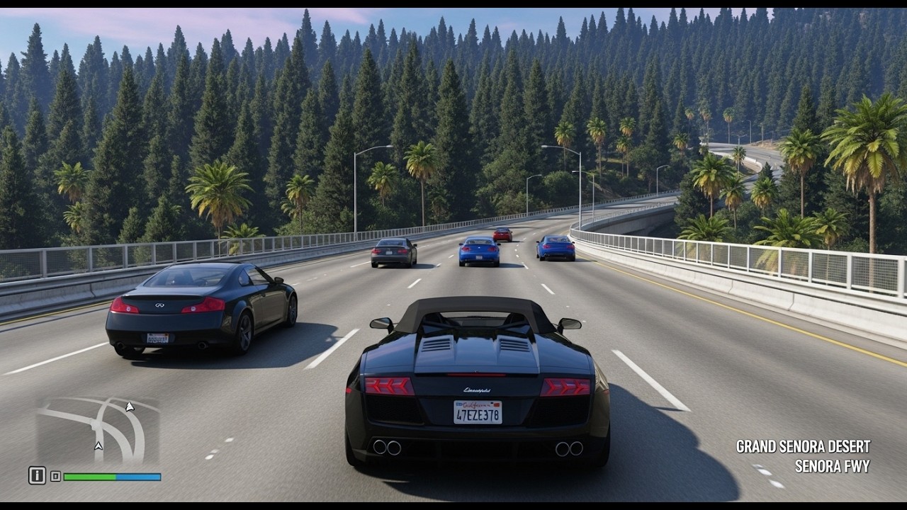 GTA 5 - Real Life Los Angeles Traffic Mod & QuantV Graphics Mod / Raw 10M Gameplay