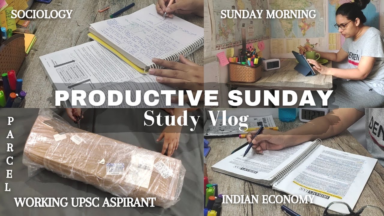 STUDY VLOG | 10✍️🌸 | HIGHLY PRODUCTIVE SUNDAY IN LIFE OF WORKING UPSC IAS ASPIRANT | UPSC STUDY VLOG