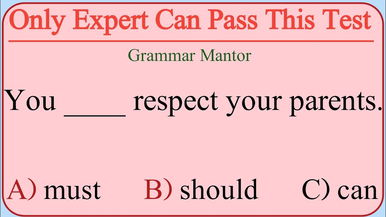 Mixed English Grammar Quiz| Only Expert Can Pass This Test!#englishgrammar  