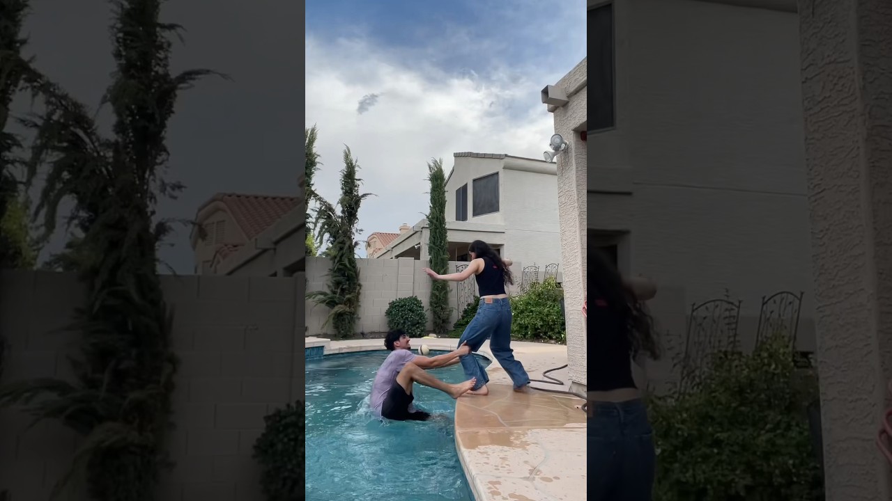 I threw my brother IN THE POOL!! #brother #foryou #pool