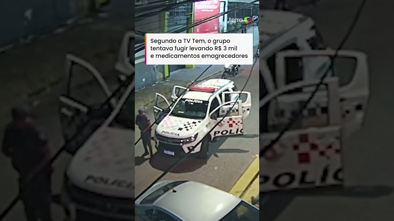 V&iacute;deo mostra tiroteio que deixou PM e mais 3 mortos ap&oacute;s assalto no interior de SP #shorts