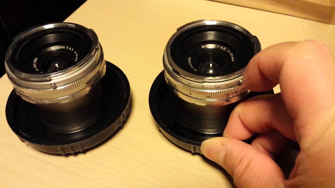 Control ring of aperture of the Contarex Biogon 21mm is very stiff