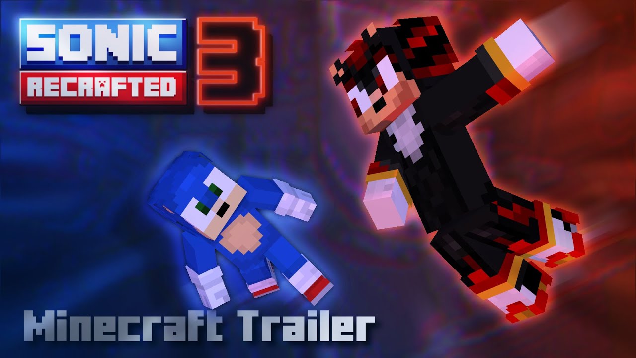Трейлер «Соник в кино 3» в Minecraft! (Sonic Recrafted 3) — RECRAFTED STUDIOS