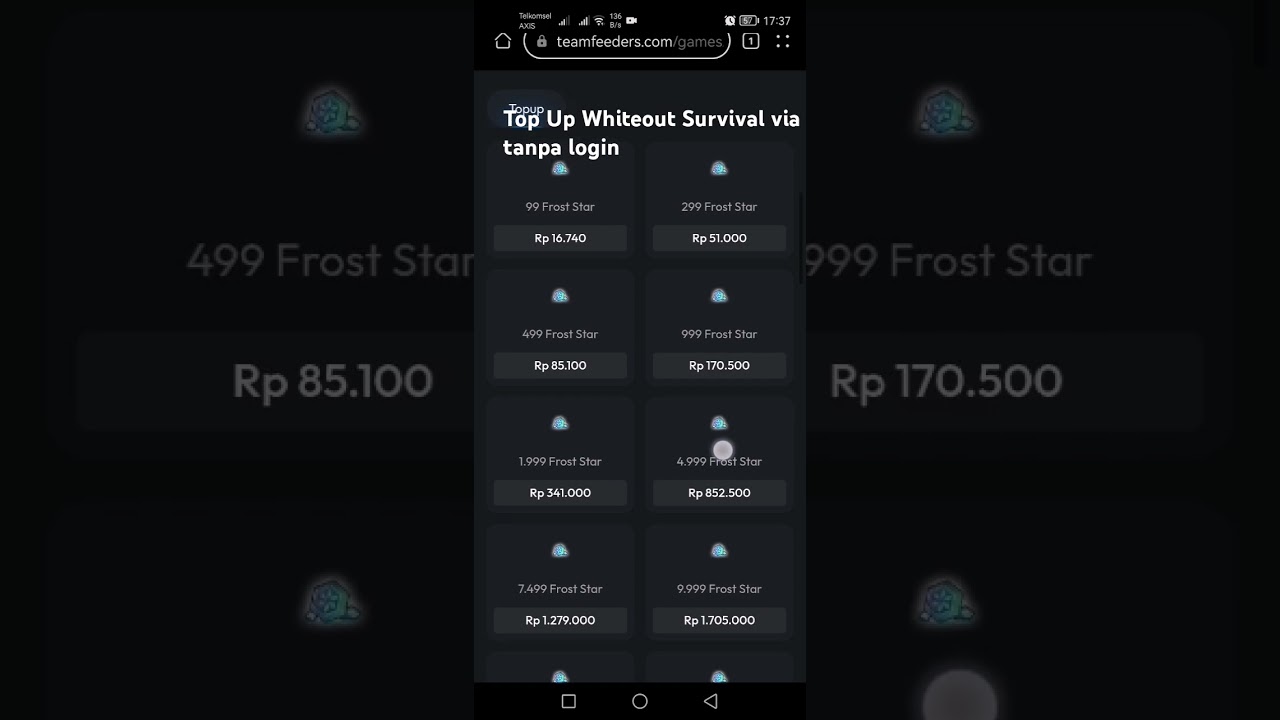 topup whiteout survival di web teamfeeders.com murah aman #whiteoutsurvival #topupwhiteoutsurvival