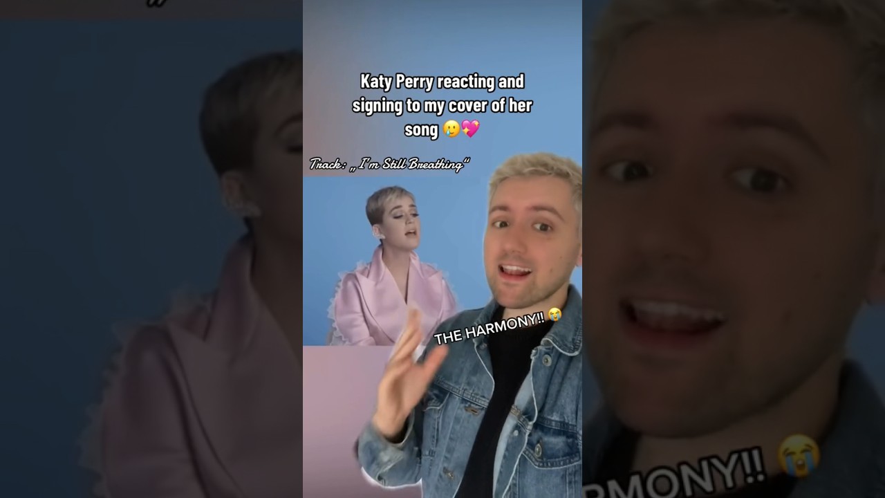 Katy Perry reacts & sings to my cover 🥲 #katyperry #reaction #singing