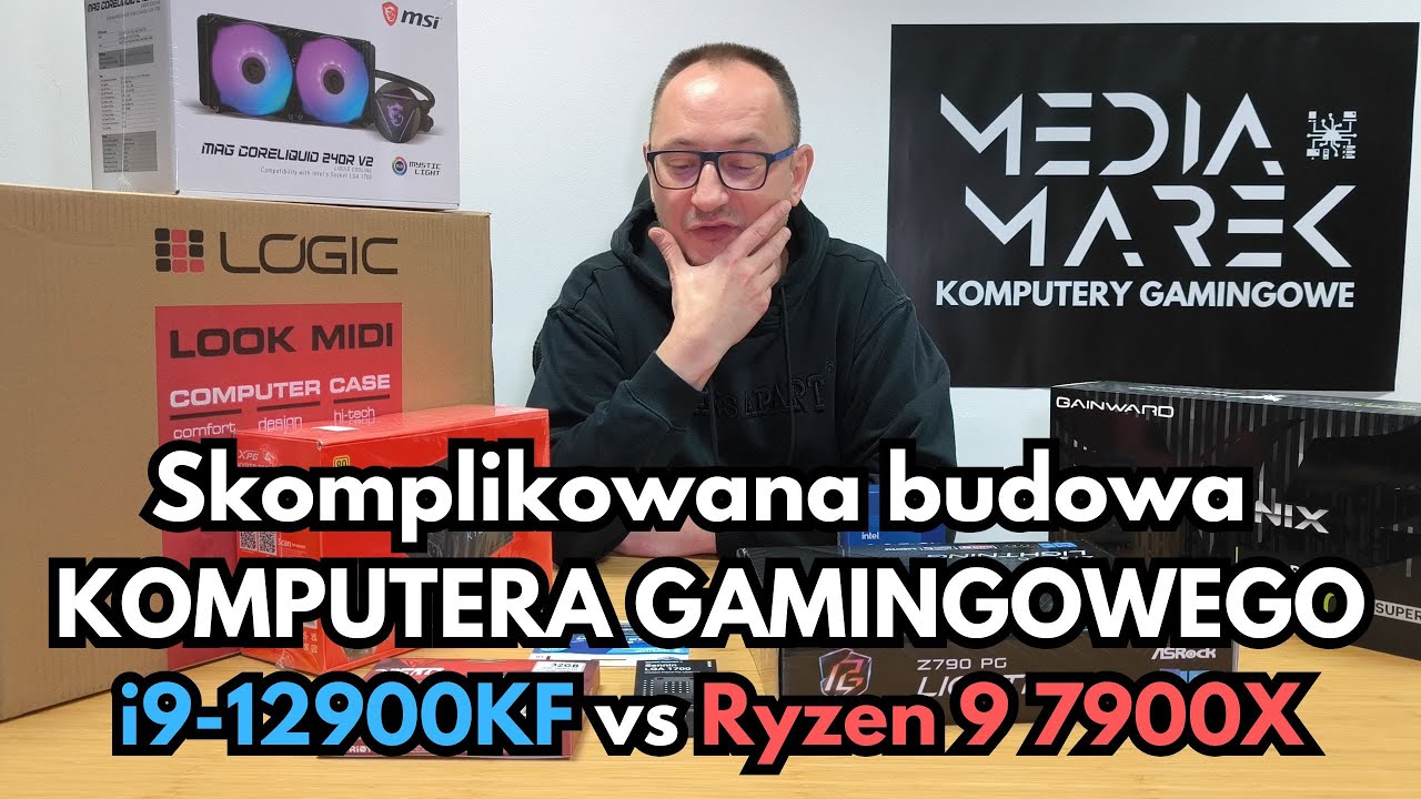 Skomplikowana budowa KOMPUTERA GAMINGOWEGO. i9-12900KF vs Ryzen 9 7900X