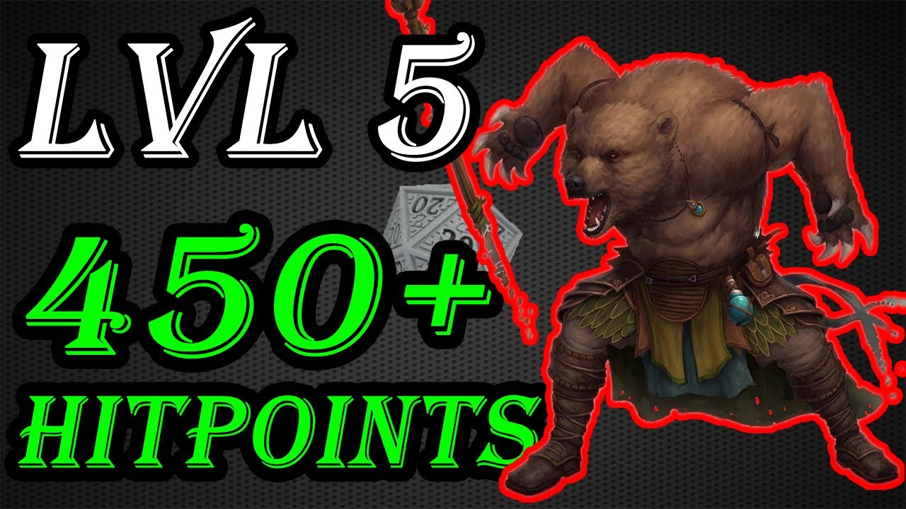 The ULTIMATE Damage Sponge! BearBearian v2.0, D&D 5e Character Build