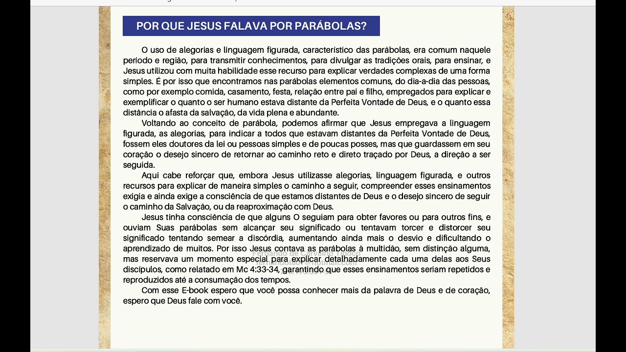 Parábolas de Jesus 1 Bom samaritano