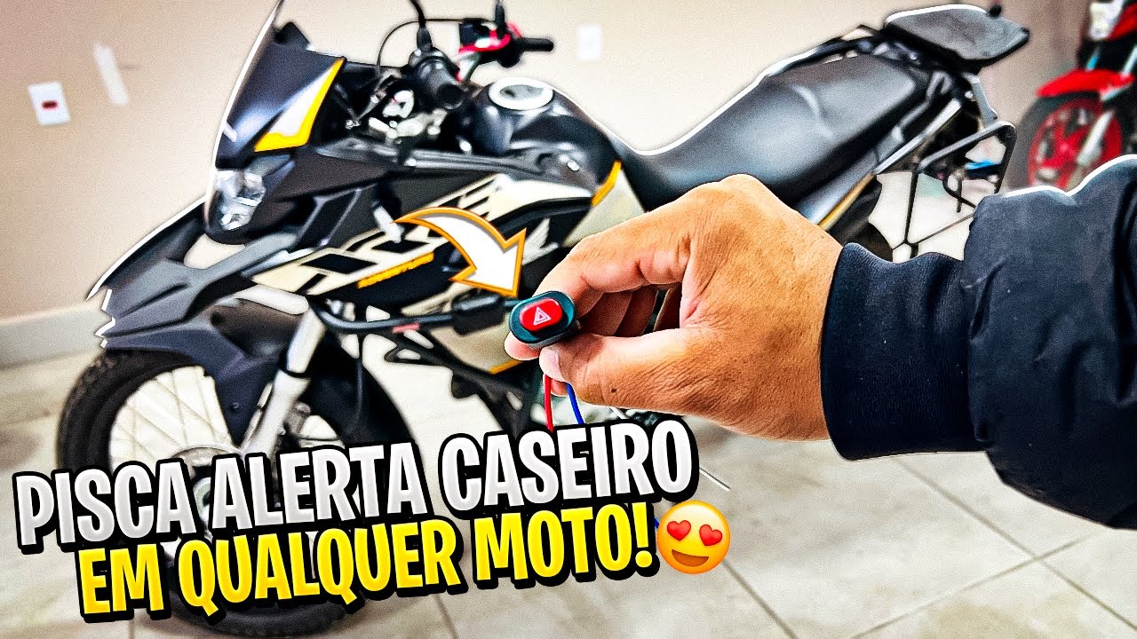 COLOQUEI PISCA ALERTA CASEIRO NA XRE 300, Pisca alerta em qualquer moto Como fazer