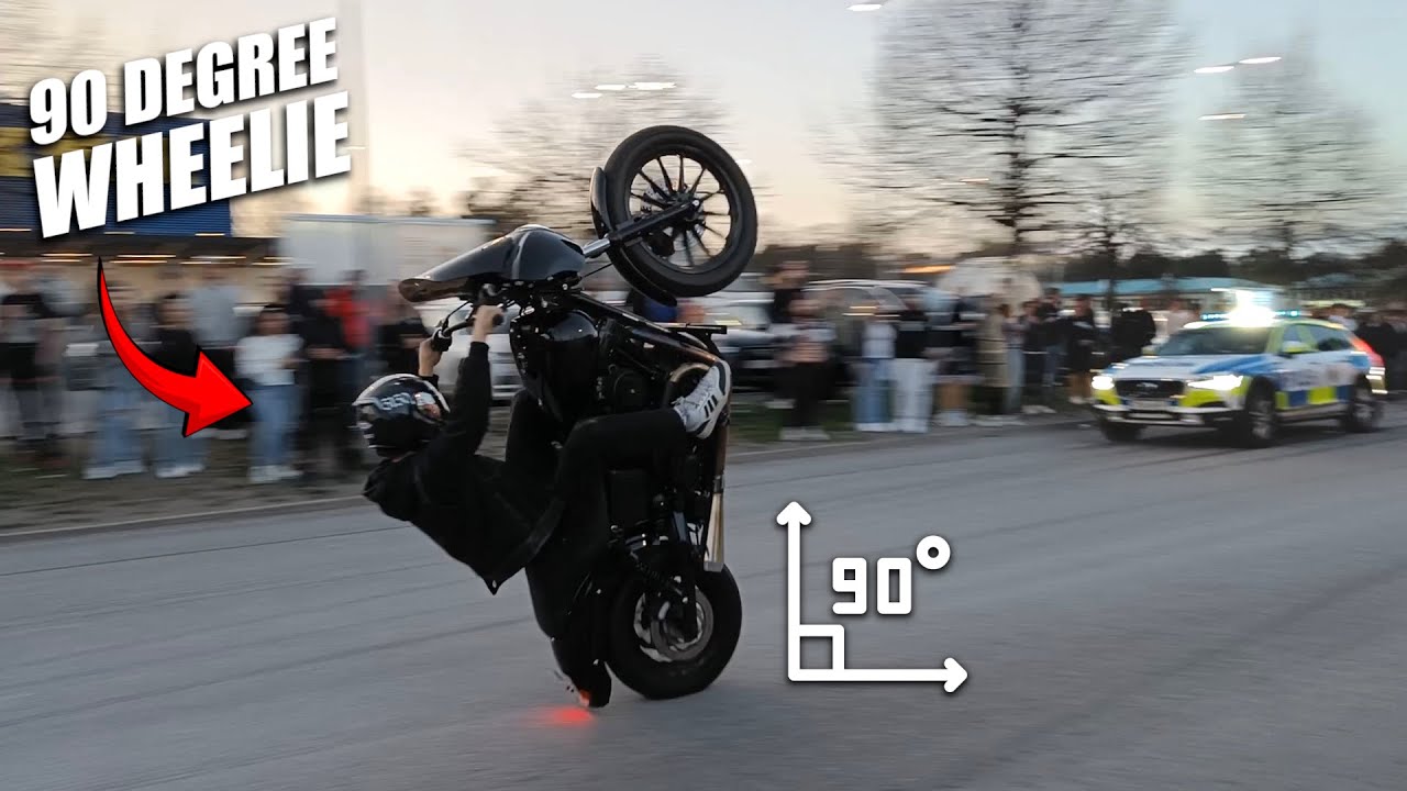Stunt Bikers Takes Over Car Meet in Stockholm
