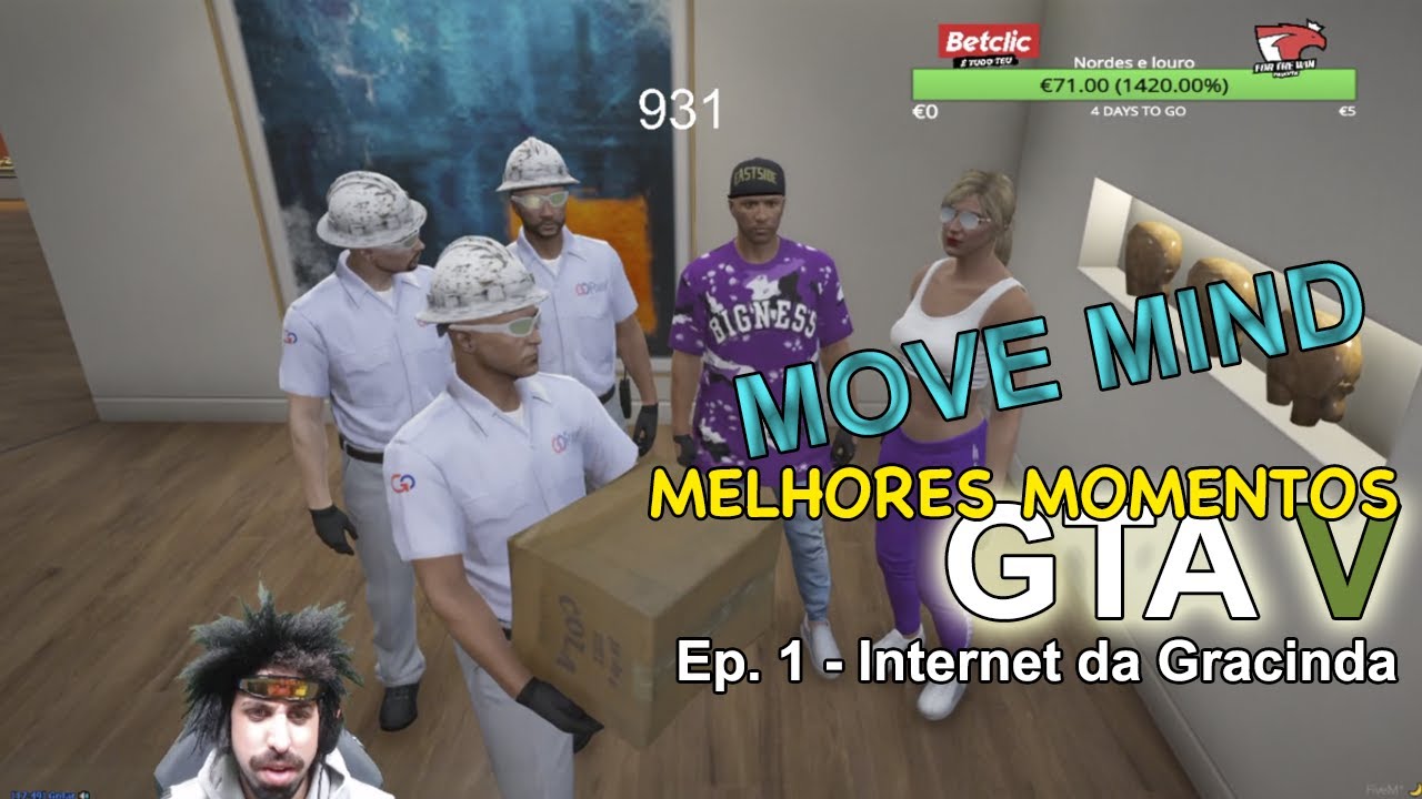 MOVE MIND - MELHORES MOMENTOS GTA V | Ep #1 - INTERNET DA GRACINDA