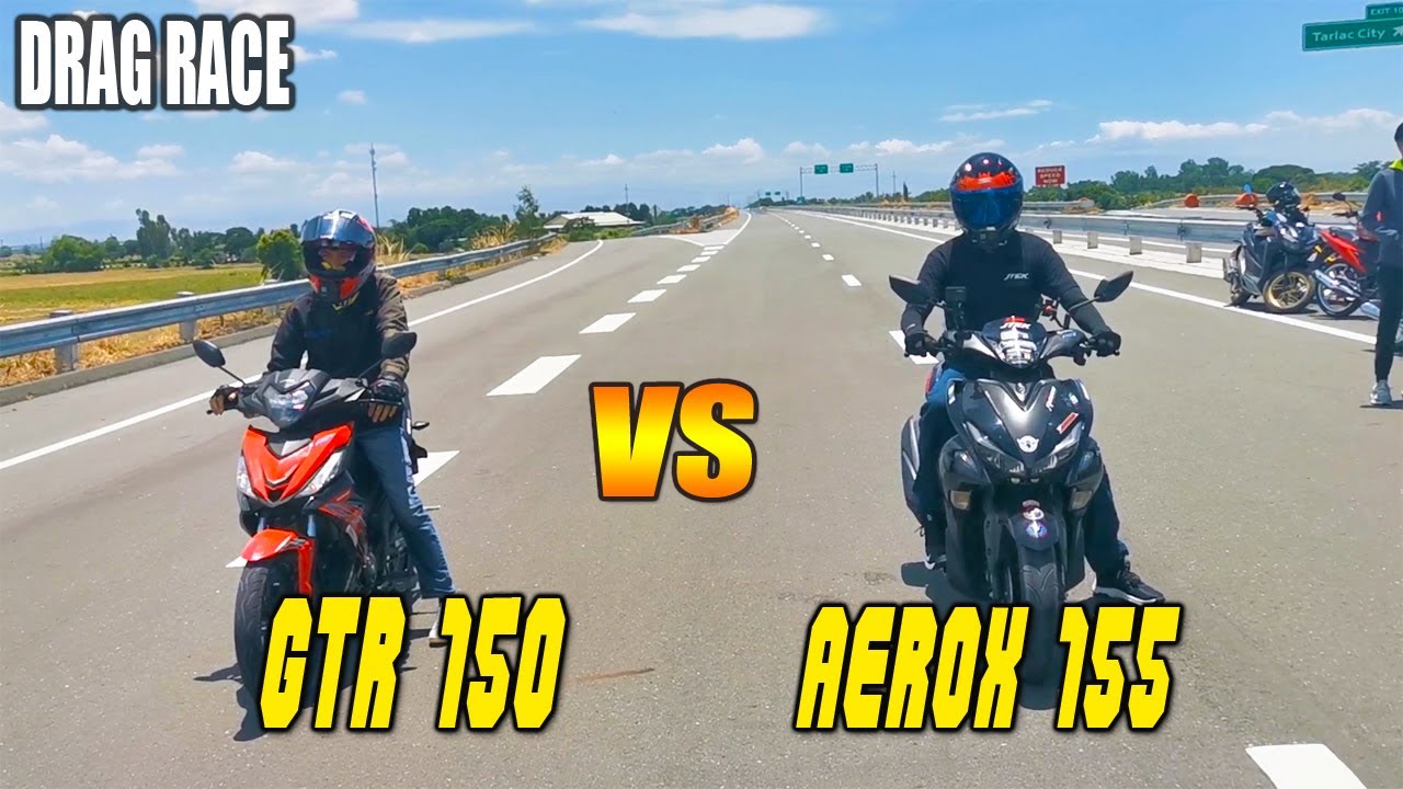 AEROX 155 vs GTR 150 | Drag race