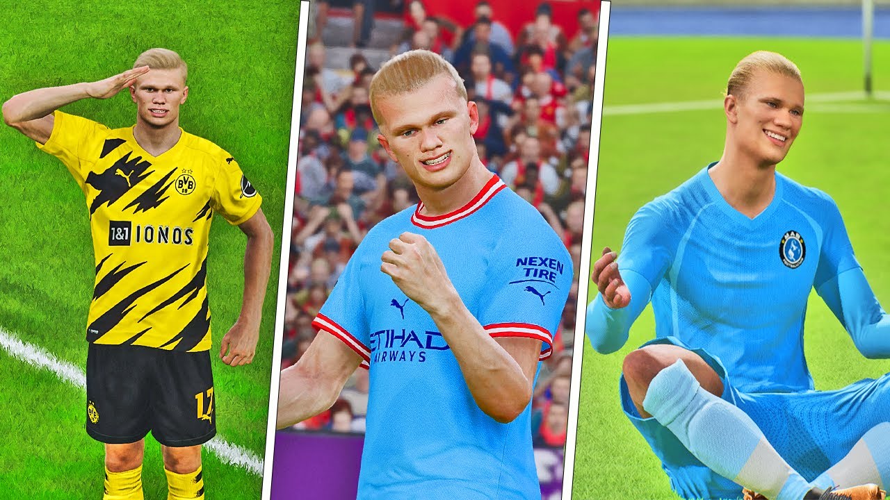 Erling Haaland in Every PES [2020 - 2023] ✅🔥 Fujimarupes