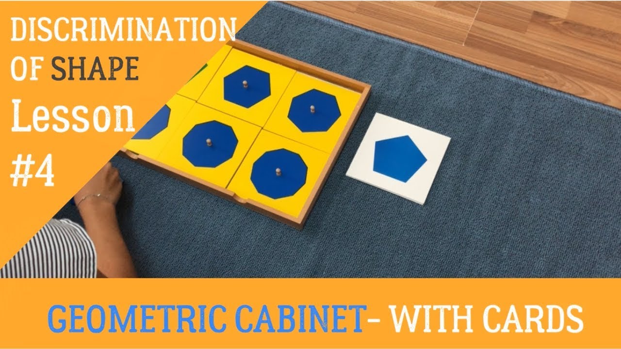 [VMI] SENSORIAL -Geometric Cabinet with Cards - Discrimination of Shape
