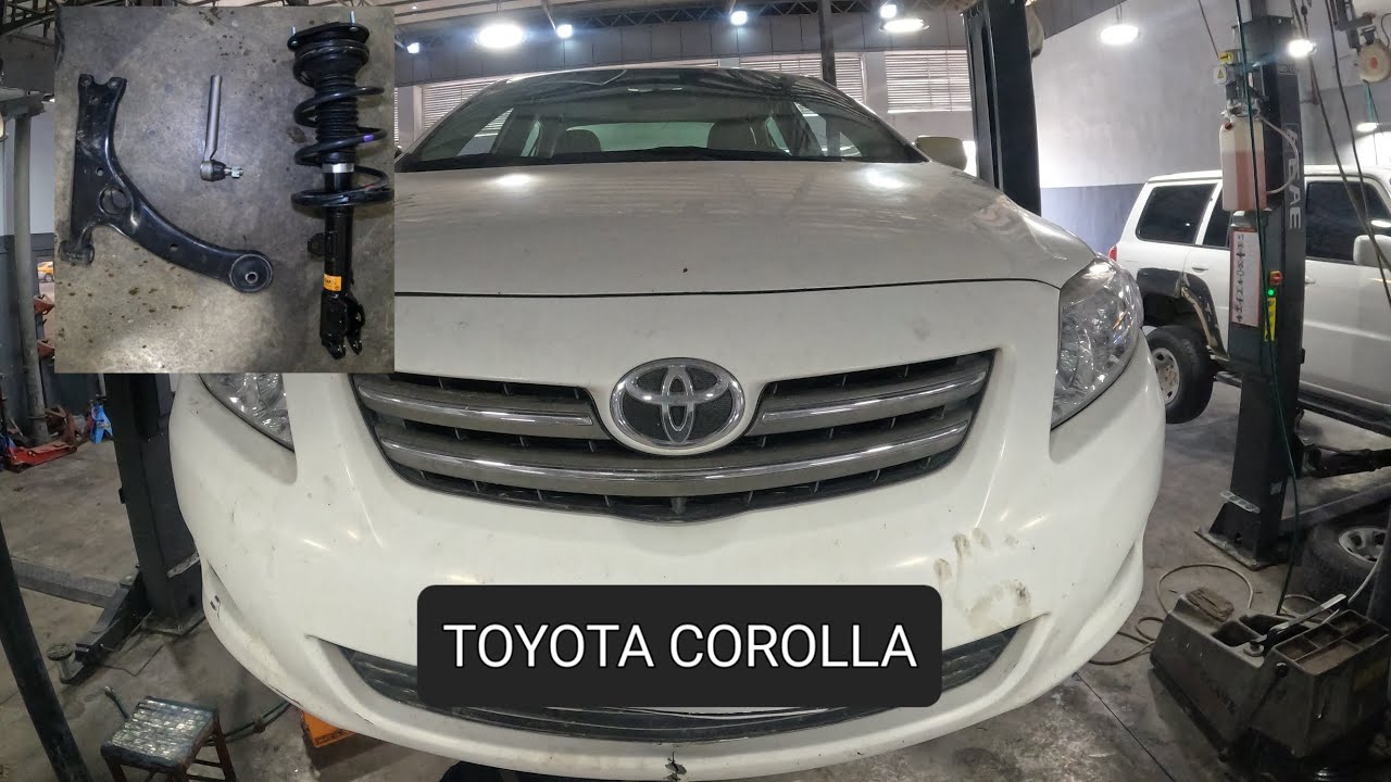 remplacement entretoises complètes-bras de suspension-rotule de direction.toyota corolla 2009 - 2013