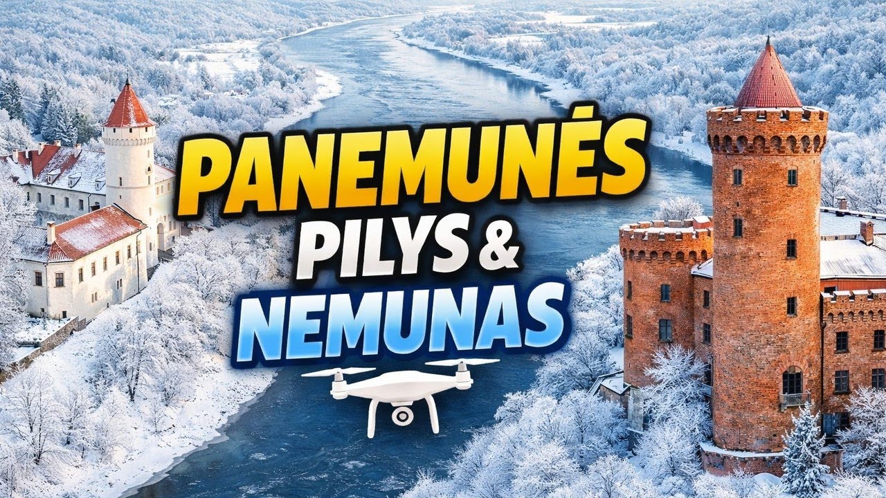 Lietuvos Panemunė iš paukščio skrydžio | Pilys ir Nemunas | DRONE #Panemune #DroneLithuania #Lietuva