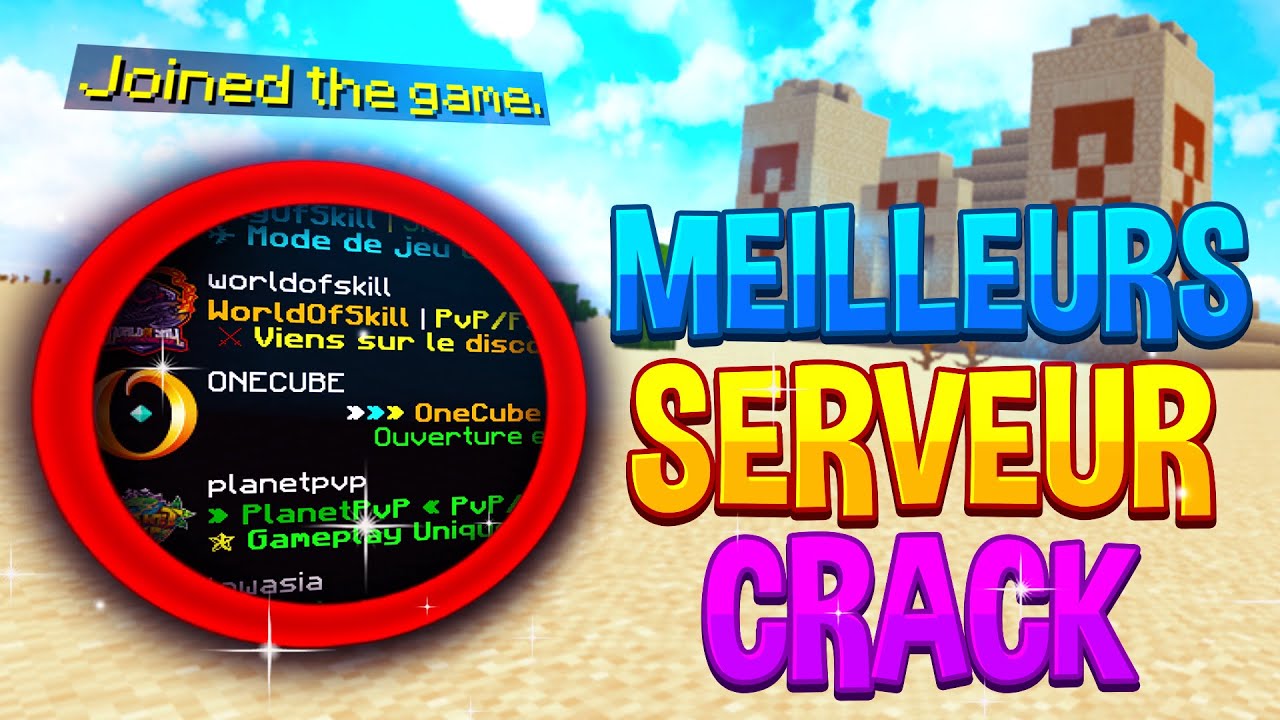 TOP 5 MEILLEUR SERVEUR MINECRAFT CRACK EN 2023